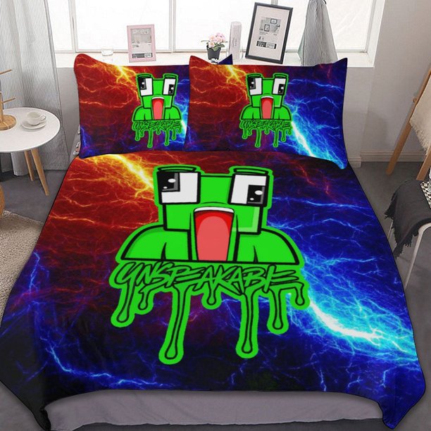 Unspeakable 3-Piece Bedding Set Warm And Comfortable Soft Duvet Cover Bed Set for Boys Girls Kids Adult Bedroom All Season