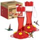 thumbnail image 1 of Comedero de vidrio para colibríes MEKKAPRO pack de 2, 300 ml, 5 puertos, 1 of 7