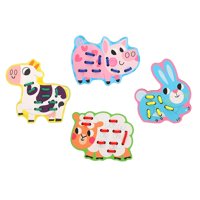 Bothyi - Juguete De Madera Para Enhebrar Montessori, Juguete Didáctico Para Niños, Bebés, Niñas, Granja