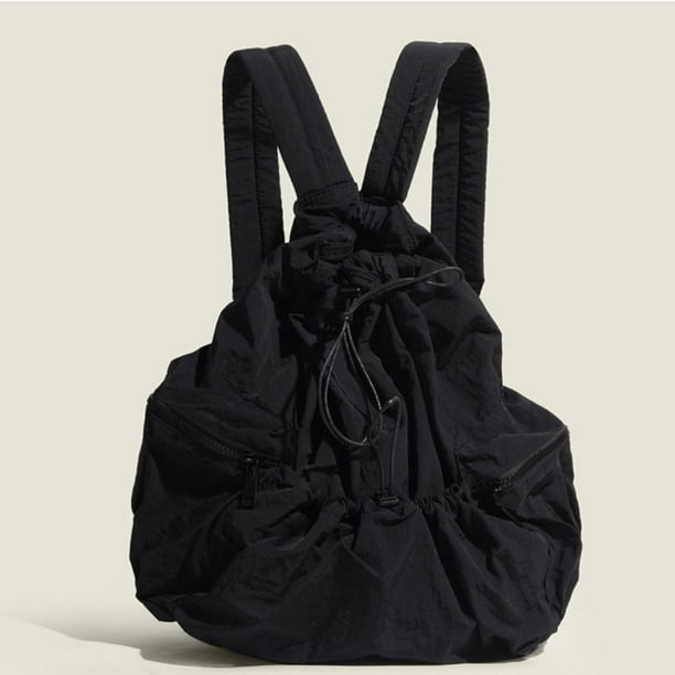 New Summer Drawstring Backpacks Large Capacity Soft Nylon Shoulder Bag Casual Fashion Ladies Backpack Travel