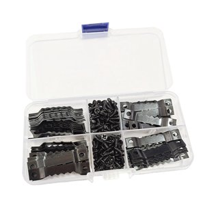 Magideal - 100X Colgador De Cuadros Marco Colgante Con Tornillos Montaje En Pared De Doble Cara Herramientas De Decoración De Diente De Ganchos De Imagen