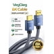 thumbnail image 1 of Cable Veggieg Displayport 8k (8k 60hz / 4k 144hz/ 2k 165hz) V1.4 2mt Color Plateado Trenzado Hdr Arc 3d Visual Effect, 1 of 4