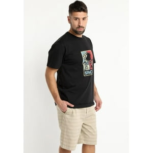 Kotting - Polera Jersey Estampada Cuello Redondo Negro Negro S