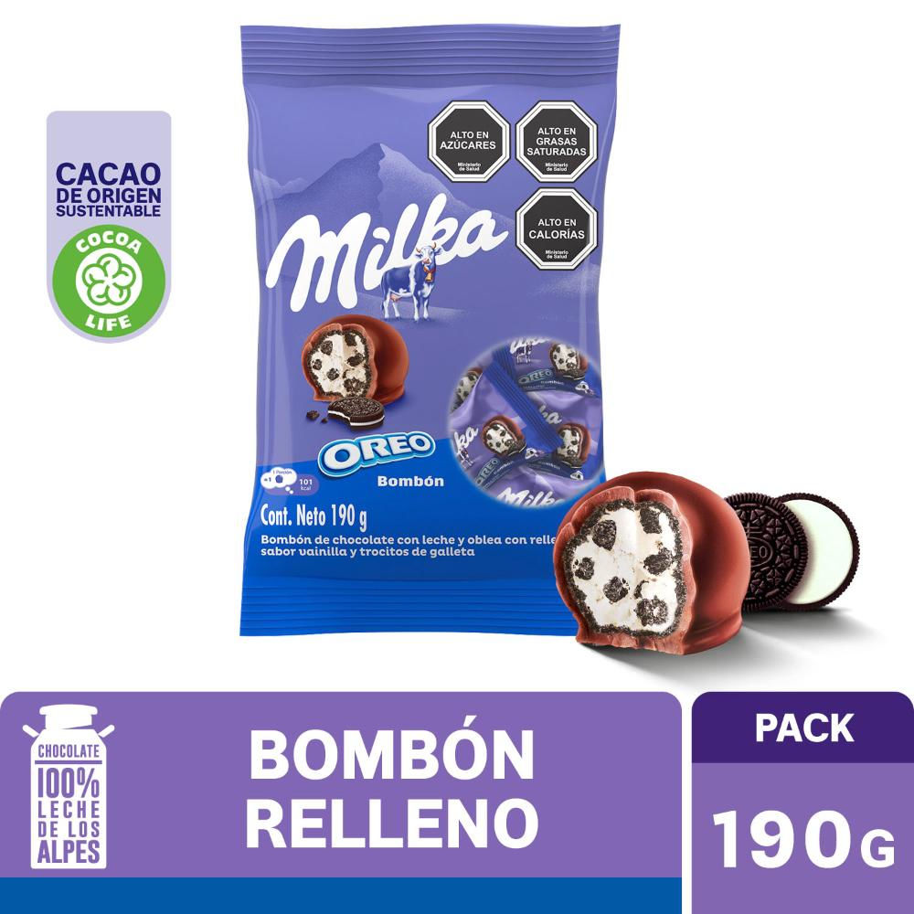 Chocolate Bombón Relleno De Galletas Pack 10 Un 190 g Milka
