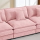 thumbnail image 2 of Modular Sectional Sofa, 102 Inch L Shaped Couch Set for Living Room, 3-Seater Comfy Cloud Couches with Movable Ottoman, DIY Combination, Chenille, Pink, 2 of 3