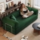 thumbnail image 2 of 78.8" Compression Sofa,Convertible Floor Sofa Bed-with Pillow Back Support Armrest,Comfy Futon Couch Sleeper Bed,Loveseats Boneless Modular Sectional Sofa,Corduroy fabric,for Living Room,Bedroom,Green, 2 of 3