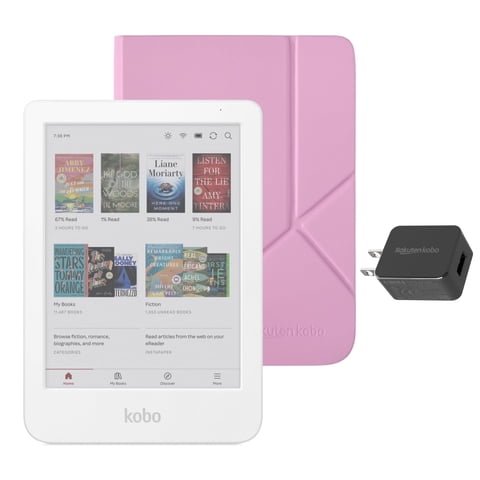 Ereader Kobo Clara Colour De 6"" Blanco Con Funda Rosa