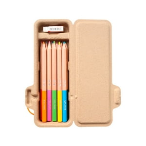 Miya 12 Lápices Ergonómicos De Color Borrable Ecológicos