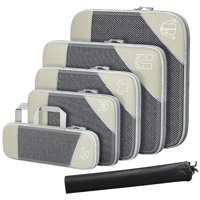 Magideal - Cubos De Embalaje De Compresión Organizadores De Equipaje Organizadores De Embalaje Cubos Organizadores De Viaje Ligeros Para Maletas Mochila Mantener Blanco Beis