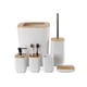 thumbnail image 1 of Set Accesorios de Baño 6pcs Bambo Simplit blanco, 1 of 7