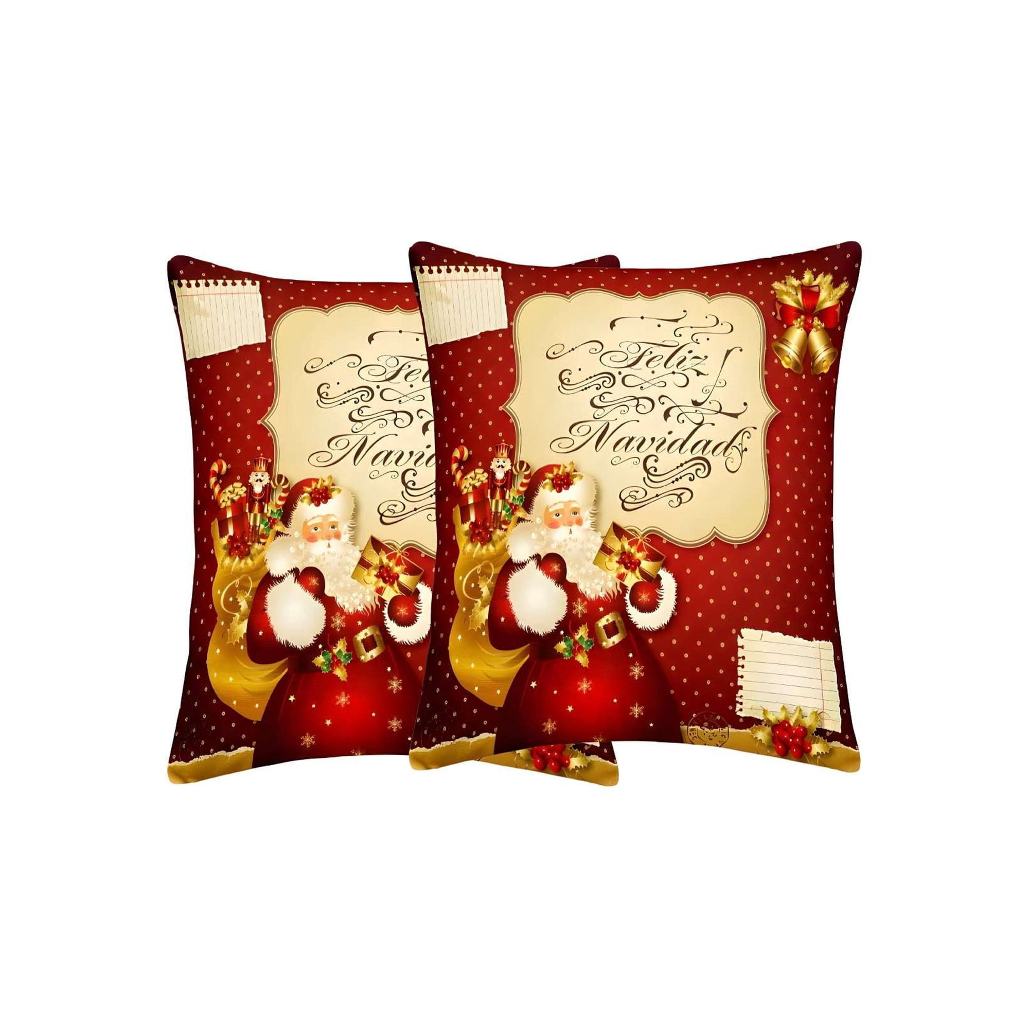 Genérico - Fundas Navidad Set De 2 Fundas Para Cojines De 45x45 Cm