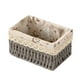 thumbnail image 1 of Cesta Panera De Rattan Cesta De Pan Cuadrada 23x16cm GRIS, 1 of 1