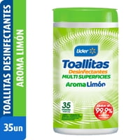 Toallitas Desinfectantes Limón Tarro 35 Un Lider