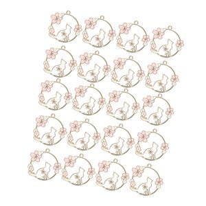 Magideal - 20 Piezas Colgantes De Abalorios De Corona Para Pulseras De Hallazgos De Gato