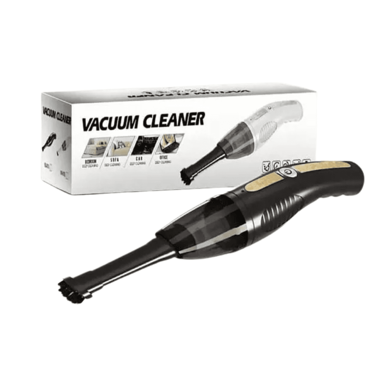 Genérico - Mini Aspiradora Portátil Inalámbrica 4 En 1 Alta Potencia Negro