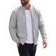 thumbnail image 4 of Sudadera Deportiva de Gimnasio para Hombre con Cuello Alto, Cremallera, Manga Larga y Color Sólido en Gris Claro, 4 of 5