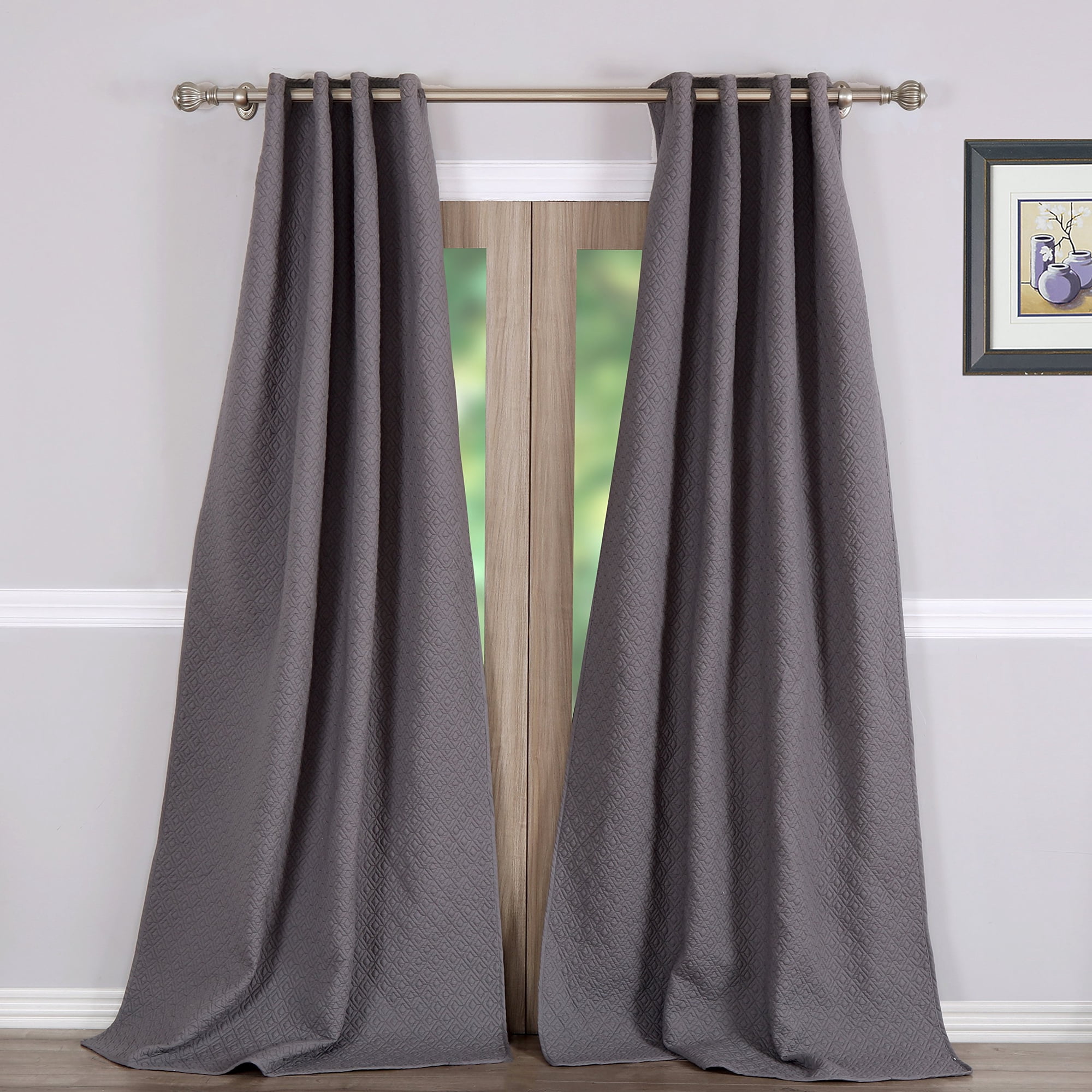 Greenland Home Fashions - Panel De Cortina Greenland Home Vashon Gray, 107 X 213 Cm, Par