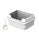 thumbnail image 1 of Caja De Arena Para Gatos De Interior Bandeja De Arena Para Gatos Peque?os Animales Conejo Gris M 38x29x18.5cm, 1 of 5