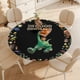 thumbnail image 4 of El buen dinosaurio-theme Fitted Round Tablecloths Elastic Edged Table Covers Waterproof Table Cloth for Kitchen Holiday Party Tables Decor 120cm, 4 of 6