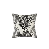 Genérico - Pack De 6 Fundas De Cojín Lino Hoja Decoración 43X43 Cm Negro