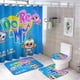 thumbnail image 1 of Do Re Mi-theme 4-Piece Shower Curtain Set with Rugs, Waterproof Bathroom Decor Set Includes Bath Mat, U-Shaped Rug, Toilet Lid Cover and Curtain with Hooks, 1 of 6