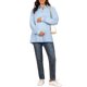 thumbnail image 2 of INSPIRE CHIC Blusa de Maternidad para el Trabajo Cuello de Punta Camisa de Oficina Talla Extra Grande Azul Cielo, 2 of 6