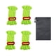 thumbnail image 5 of 4 Piezas Cuerdas Reflectantes para Escalar Cuerdas de Escalada Resistentes con Bolsa de Almacenamiento Cuerdas para Campamento Cordones para Tienda de Verde, 5 of 5