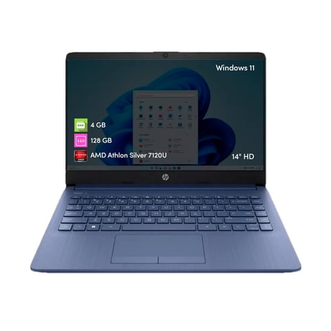 Notebook Hp Amd Athlon 4Gb 128Gb Ssd 14' Hd Win11 Azul