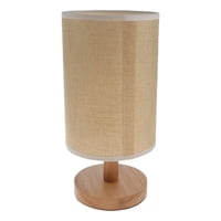 Genérico - Lámpara Mesa Decorativa Madera Redonda Marrón Claro Jhn