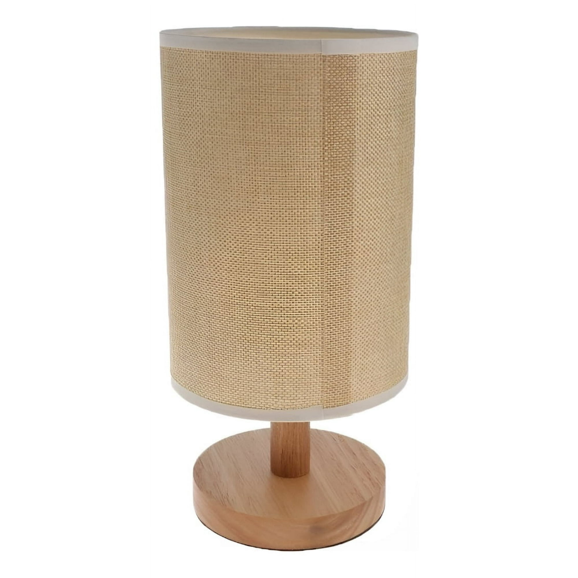 Genérico - Lámpara Mesa Decorativa Madera Redonda Marrón Claro Jhn