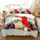 thumbnail image 1 of Kitty Cute Cat Quilt Duvet Cover Set Kids Doona Cover Home Textiles3-Piece Bedding Set, 1 of 4
