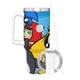 thumbnail image 3 of Mikecrack Vaso aislado de acero inoxidable con asa, diseño temático, regalo para familia, amigos y fans; incluye pajita y encaja en el portavasos estándar, 40 oz, 3 of 6