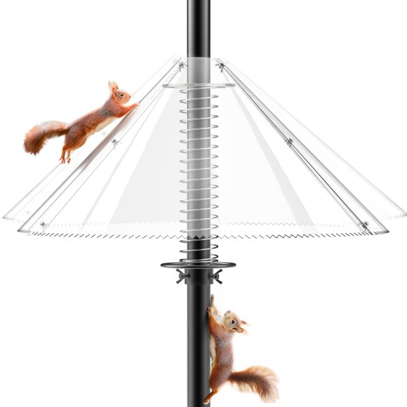 Protector contra ardillas Onlyfly 48 cm con defensa oscilante – Transparente