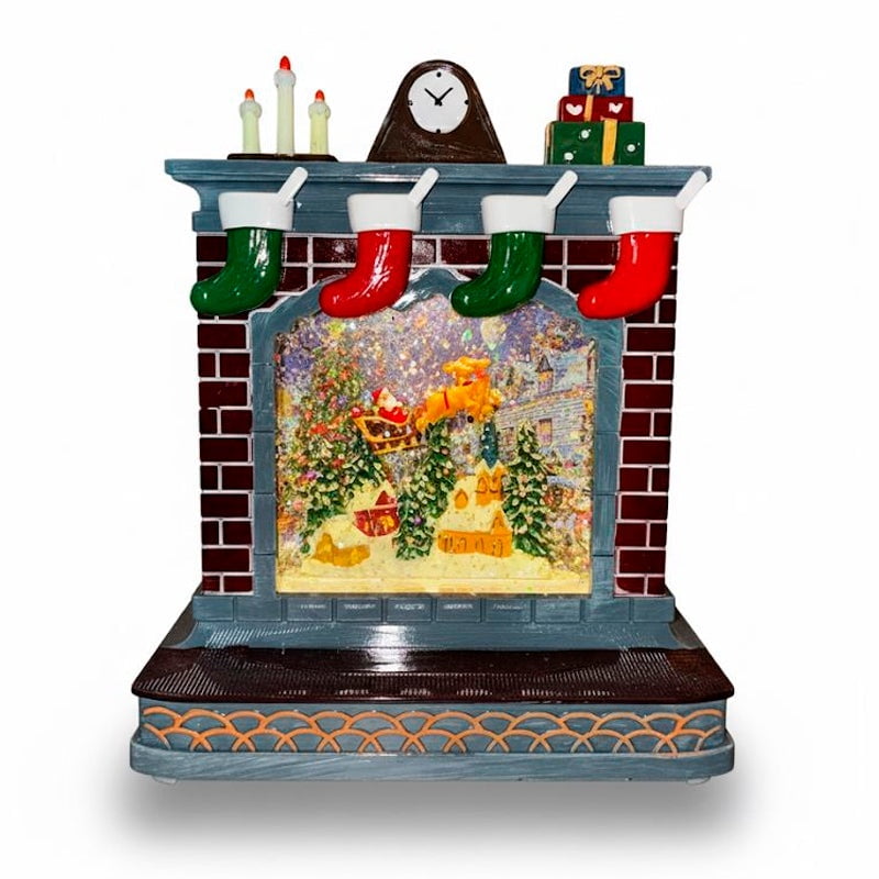 Wakeshome - Chimenea Con Luces Y Musica Adorno Navideño De Pascua