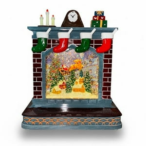 Wakeshome - Chimenea Con Luces Y Musica Adorno Navideño De Pascua