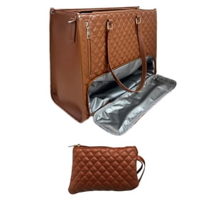 Bothyi - Bolso De Hombro Térmico Para Mujer, Ideal Para El Trabajo, La Oficina O El Ordenador, Color Marrón Oscuro.