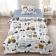 thumbnail image 1 of 4-Pcs Construcción Twin Size Boys Bedding Set, Kids Comforter Set for Teens, 1 of 3