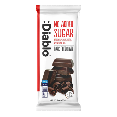Chocolate Negro Sin Azúcar :Diablo 85 G
