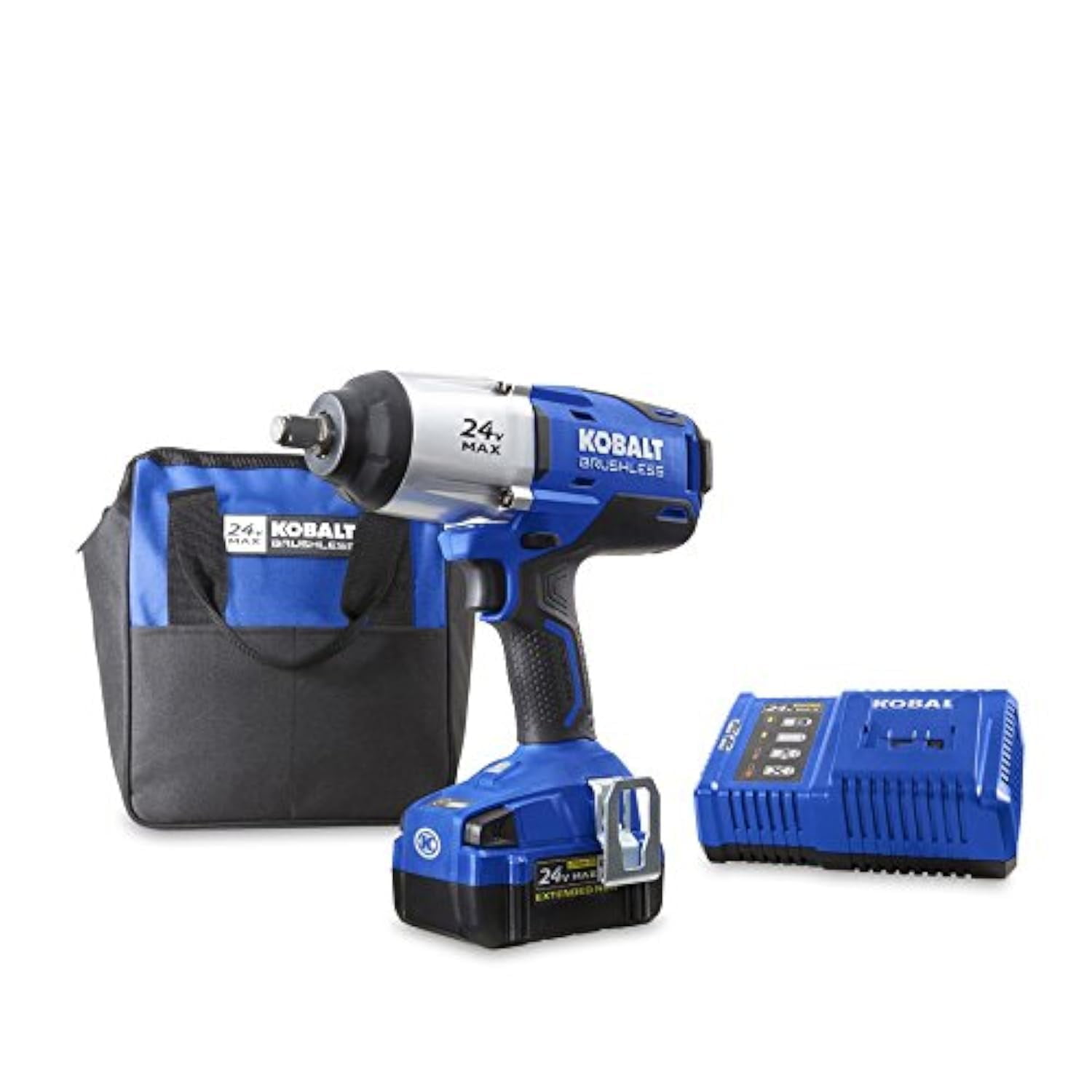 Llave De Impacto Inalámbrica Kobalt 24 V Máx. 1/2 Pulgada Con Batería