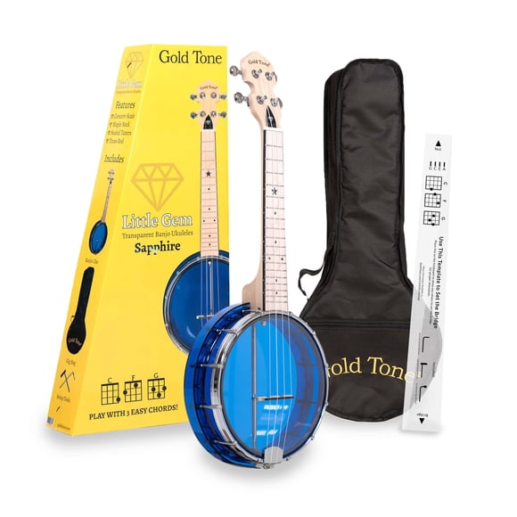 Ukelele Gold Tone Little Gem 4 cuerdas azul (LG‑S)