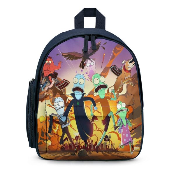 Solar Opposites Mochila Escolar para Niños y Niñas, Mochila Infantil Ligera de Alta Calidad, Grande y Duradera Azul