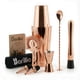 thumbnail image 1 of Set de coctelería Boston Barillio color oro rosa de acero inoxidable, 9 piezas, 1 of 6