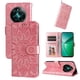 thumbnail image 1 of Funda tipo cartera FOXDOCK para Realme 12 4G , diseño girasol en relieve, cuero PU, cierre magnético, soporte y tarjetero, 1 of 5