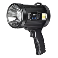 Genérico - Súper Potente Linterna Led De Mano Carga Solar Blanco Negro