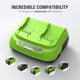 thumbnail image 2 of Cargador Greenworks 40V 8A de Doble Puerto, 2 of 8