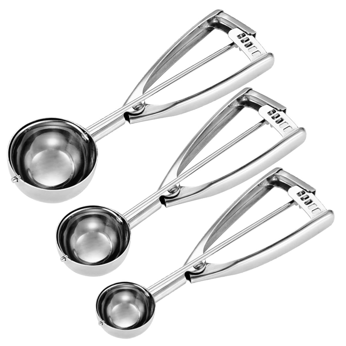 Juego De Cucharas Para Galletas Fayomir Pequeñas/15 Ml Medianas/30 Ml Grandes/45 Ml