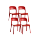 thumbnail image 1 of Pack 4 Sillas de Comedor Apilable Kentucky - Rojo, 1 of 3