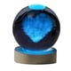 thumbnail image 2 of Bola De Cristal Luz Nocturna Patrón De Corazón Esfera De Cristal Decoración Moderna Para El Hogar 8cm, 2 of 5