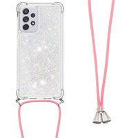 Funda Foxdock Para Samsung Galaxy A73 5G Con Cuerda Ajustable, Brillo Líquido, Protección Antigolpes Y Lente – Ideal Para Regalo