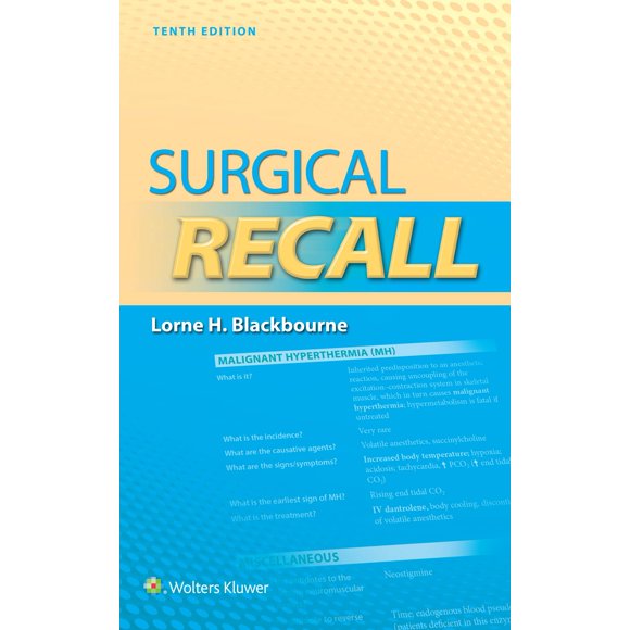 Libro Surgical Recall de Lippincott Williams & Wilkins